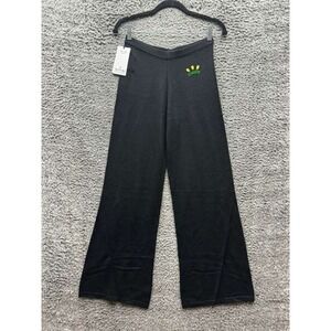 NWT Monoki by Diane Goldstein Jimmy Embroidered Flare Pants Black Women One Size